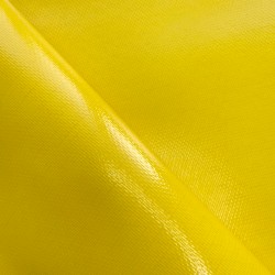 Ткань ПВХ 600 гр/м2 плотная, Жёлтый (Ширина 150см), на отрез  в Сургуте