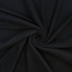 Ткань Флис Односторонний 130 гр/м2, цвет Черный (на отрез)  в Сургуте