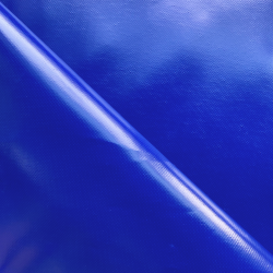 Ткань ПВХ 450 гр/м2, Синий (Ширина 160см), на отрез  в Сургуте