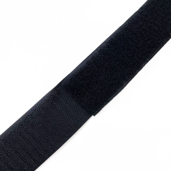 Контактная лента 40мм (38мм) цвет Черный (велькро-липучка, на отрез)  в Сургуте